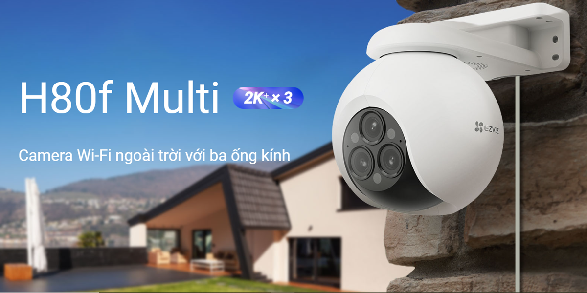 Camera Ngoài Trời 3 Ống Kính Ezviz H80f (Zoom 12X) - Camera GiaMinh